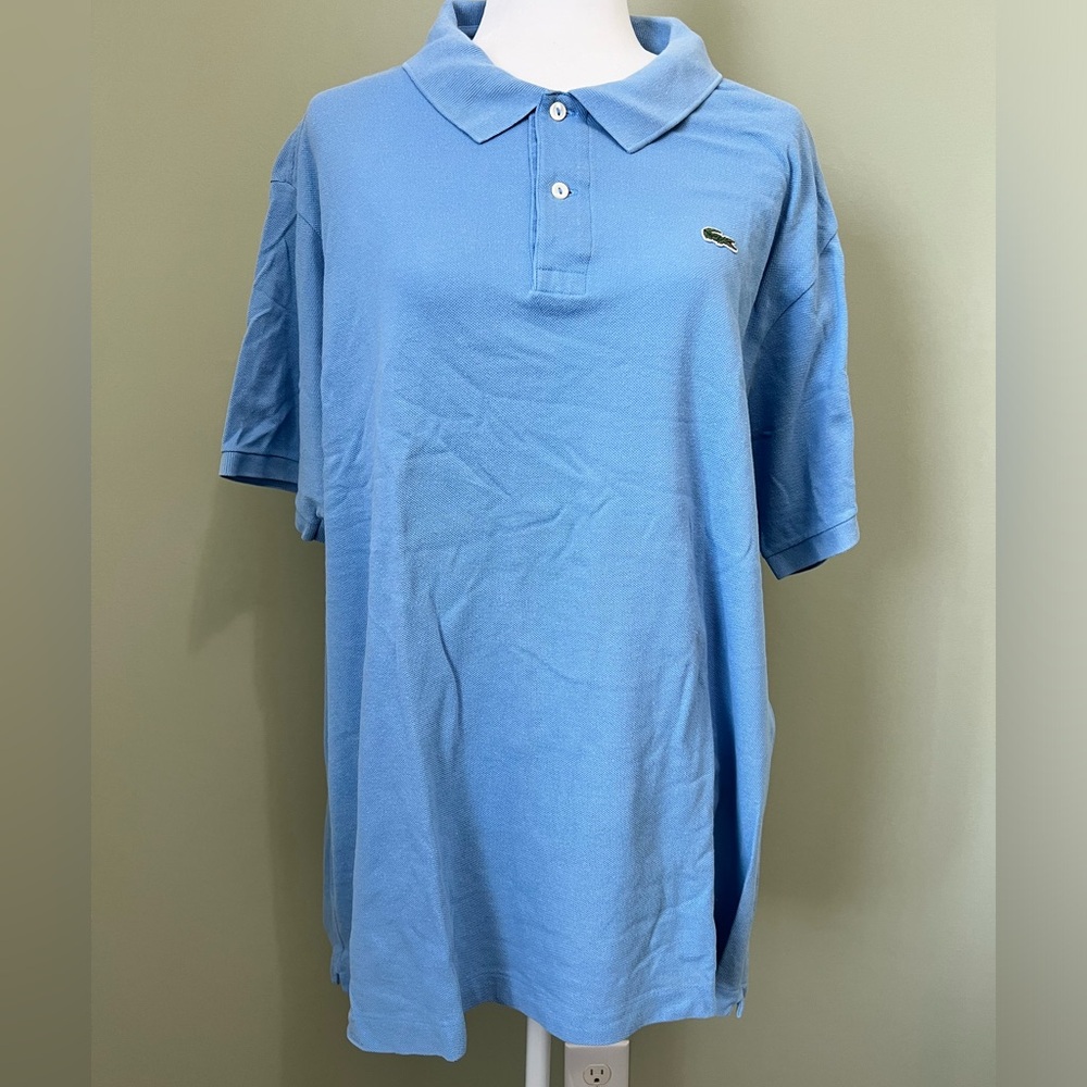 Lacoste men’s baby blue short sleeve polo. Size 9R